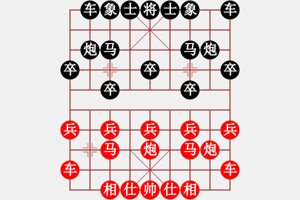 象棋棋譜圖片：橫才俊儒[紅] -VS- 天子[黑] 大江東去 - 步數(shù)：10 