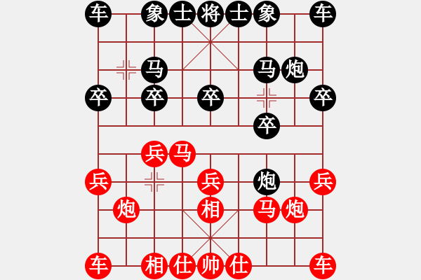 象棋棋譜圖片：欲上天[1539087591] -VS- 臭棋人家香煙[4821529] - 步數：10 