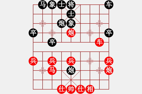 象棋棋譜圖片：流浪雨[紅] -VS- 獵豹db123[黑] - 步數(shù)：30 