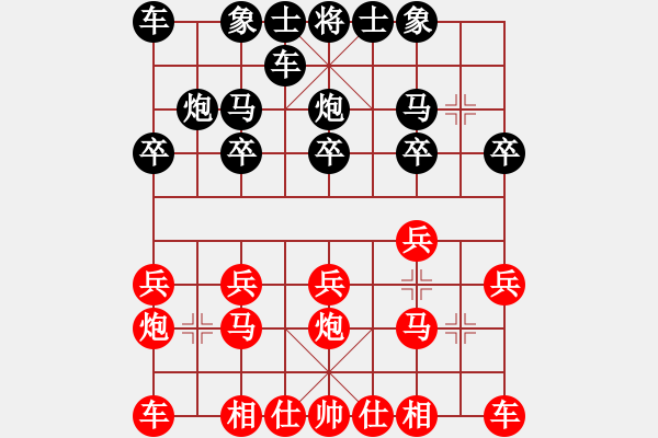 象棋棋譜圖片：陳紅旗     先負(fù) 姚建偉     - 步數(shù)：10 