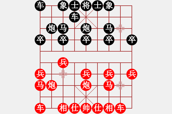 象棋棋譜圖片：五七炮對順炮跳正馬開局模仿.XQF - 步數(shù)：10 