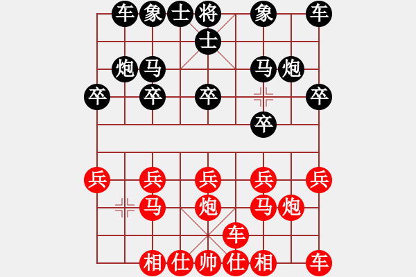 象棋棋谱图片：横才俊儒[红] -VS- cw4p3gse2d[黑] （残碑日月看仍在　前辈风流许再攀） - 步数：10 