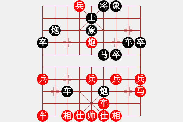 象棋棋譜圖片：我的網(wǎng)上實(shí)戰(zhàn)2023年6月21日瞎眼狗之多子則兌我非常滿意的一局. - 步數(shù)：30 