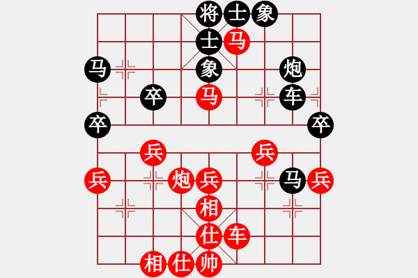 象棋棋譜圖片：清清我心6514[紅] -VS- 呂欽徒弟123[黑] - 步數(shù)：40 