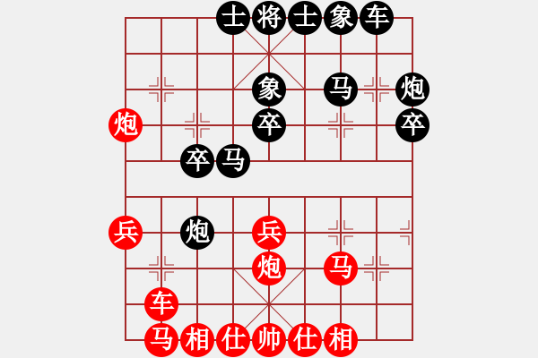 象棋棋譜圖片：津市棋王(3段)-負-沒得起怎么(2段) - 步數：30 