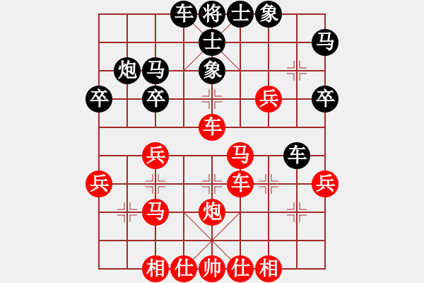 象棋棋譜圖片：Trung Phao Qua Ha Xe. M8.7 Som. Hau Ta Ma Ban Ha - 步數(shù)：37 