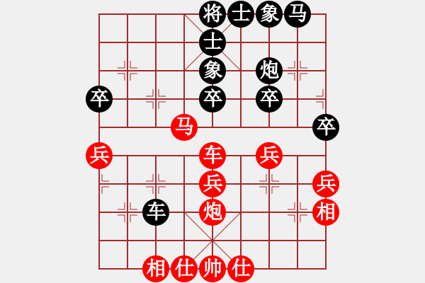 象棋棋譜圖片：xixinpi(3段)-和-山野樵夫二(3段) - 步數(shù)：40 