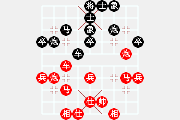 象棋棋譜圖片：小白小白(7段)-和-liabcd(9段) - 步數(shù)：40 