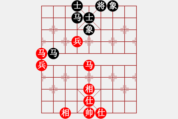 象棋棋谱图片：tieutathan(3段)-和-她山之石(3段) - 步数：80 