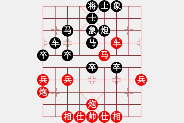 象棋棋譜圖片：白龍(1段)-勝-山中無歲月(3段) - 步數(shù)：40 