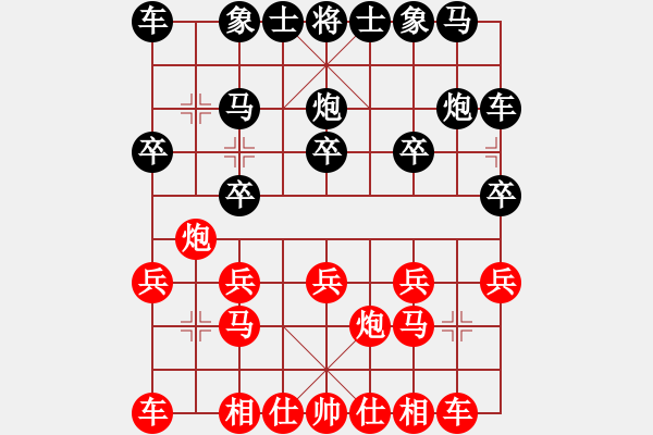 象棋棋譜圖片：看呆B們下象棋咯[紅] -VS- 靈芝[黑] - 步數(shù)：10 