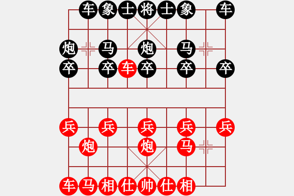 象棋棋譜圖片：葬心紅勝自然先生法自然【順炮橫車對緩開車】 - 步數(shù)：10 