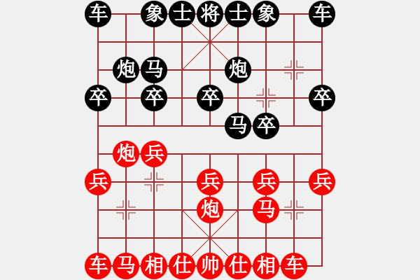 象棋棋谱图片：刘圣民先和柳大华 - 步数：10 