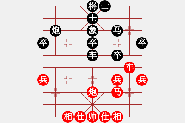 象棋棋譜圖片：順炮緩開車雙橫車 - 步數(shù)：40 