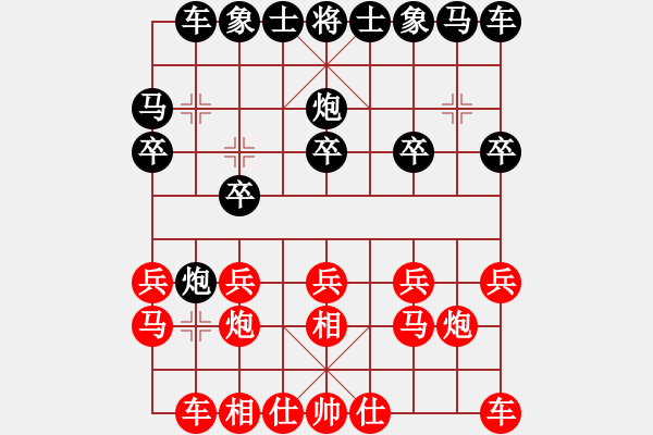 象棋棋譜圖片：股海殺手(天帝)-和-嫡系韓竹庫(kù)(月將) - 步數(shù)：10 