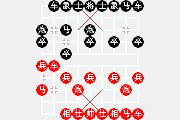 象棋棋譜圖片：士角炮 - 步數(shù)：10 