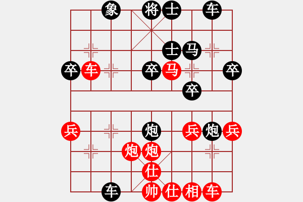 象棋棋譜圖片：‘雙炮過河黑車4平3 - 步數(shù)：40 