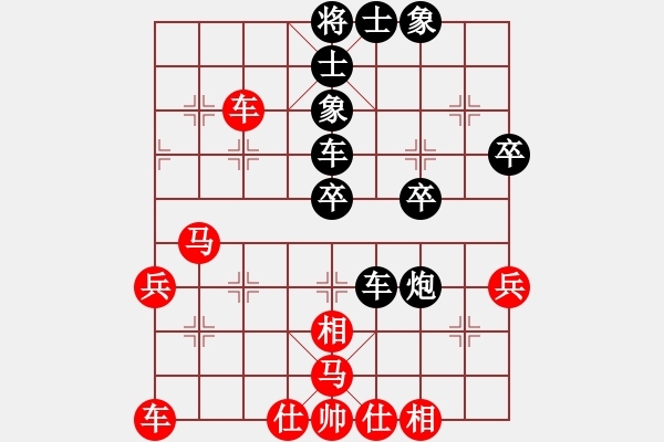 象棋棋譜圖片：wxxyitian(8段)-勝-coma(6段)03 中炮七路馬對(duì)屏風(fēng)馬 紅進(jìn)中兵黑單炮過(guò)河 - 步數(shù)：50 