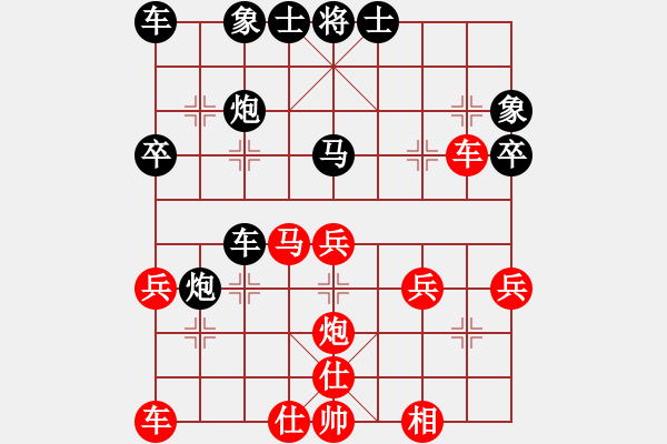 象棋棋譜圖片：hnluoyang(5段)-和-象棋順炮手(3段) - 步數(shù)：40 