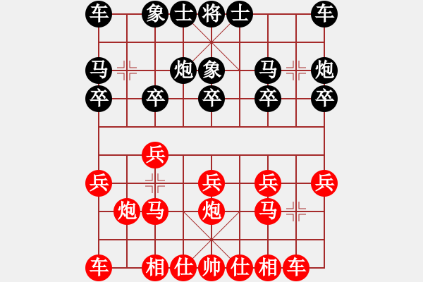 象棋棋譜圖片：《學(xué)習(xí)大師先手》中炮雙直車(chē)左馬盤(pán)河破左單提馬右橫車(chē)士角炮邊炮 - 步數(shù)：10 