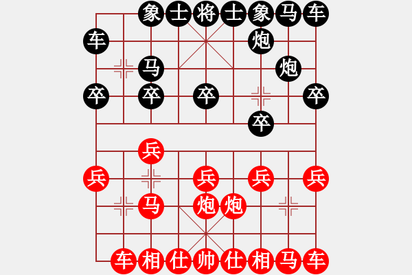 象棋棋谱图片：zhanghongz(2段)-胜-铁笔判官(3段) - 步数：10 