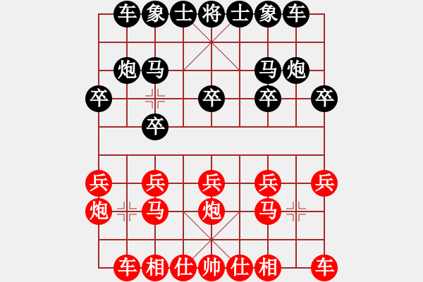 象棋棋谱图片：满目青山(1段)-胜-龙生万年(人王) - 步数：10 