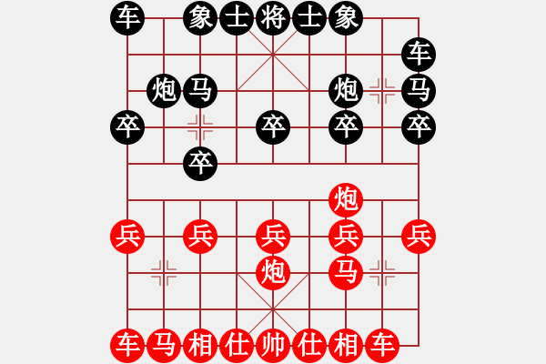 象棋棋譜圖片：紅梅[384468431] -VS- 英德市象棋冠軍[1023118713] - 步數(shù)：10 