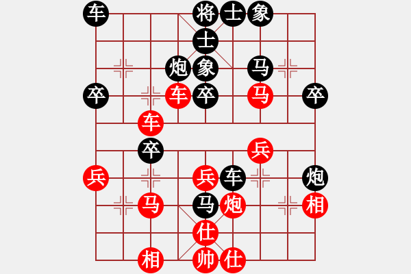 象棋棋譜圖片：濰坊衛(wèi)校[紅] -VS- 路易[黑] - 步數(shù)：30 