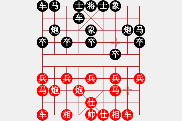 象棋棋譜圖片：4435局 A60-過宮炮局-旋風引擎24層 紅先勝 旋風九專雙核 - 步數(shù)：10 