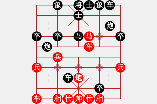 象棋棋譜圖片：付牛皮后手對(duì)局自戰(zhàn)評(píng)注 - 步數(shù)：30 