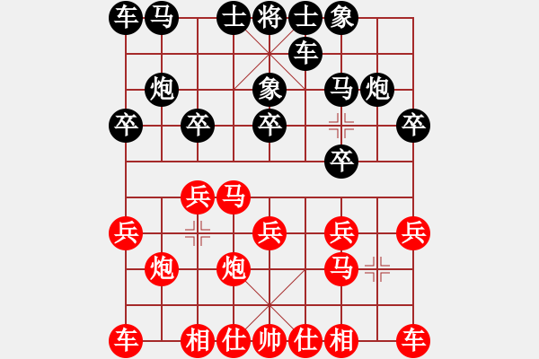 象棋棋谱图片：俞云涛 先和 王鑫海 - 步数：10 