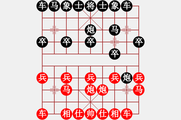 象棋棋譜圖片：任剛 先和 言纘昭 - 步數：10 