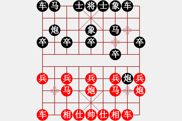 象棋棋譜圖片：萬(wàn)鈞紅負(fù)夏激揚(yáng)【起馬轉(zhuǎn)邊炮對(duì)進(jìn)７卒】 - 步數(shù)：10 