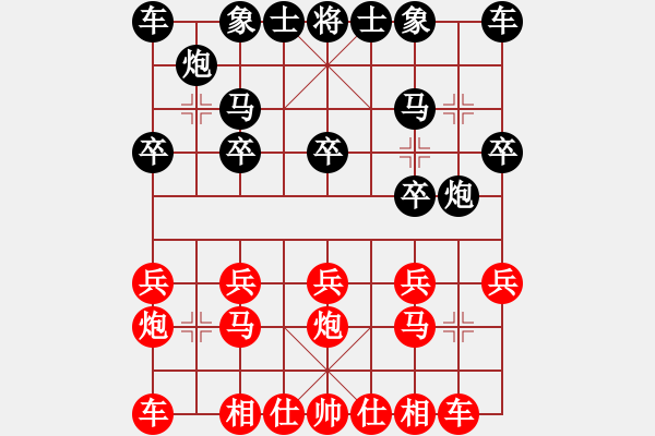 象棋棋谱图片：张婷婷 先和 赵冠芳 - 步数：10 