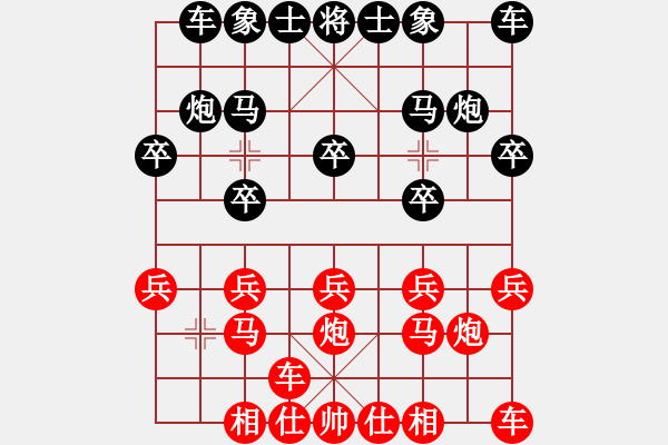 象棋棋譜圖片：thuong(9段)-負(fù)-藍(lán)田使者(7段)中炮右橫車對(duì)屏風(fēng)馬 紅進(jìn)中兵 - 步數(shù)：10 