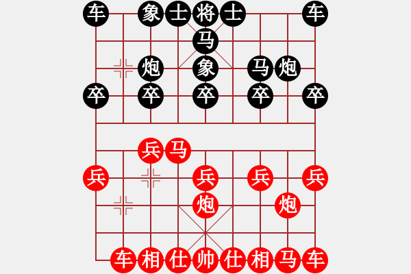 象棋棋譜圖片：開心十分[591563860] -VS- 六子歸邊王[878361962] - 步數(shù)：10 