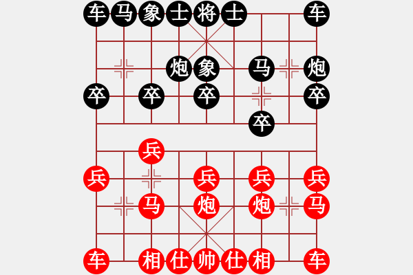 象棋棋譜圖片：誤算失先 - 步數(shù)：10 