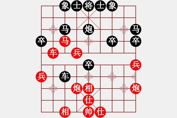 象棋棋譜圖片：阿肚[紅] -VS- 過(guò)河卒[黑] - 步數(shù)：40 