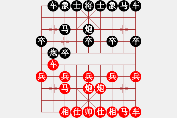 象棋棋譜圖片：揚(yáng)帆歲月[紅] -VS- chunyu[黑] - 步數(shù)：10 