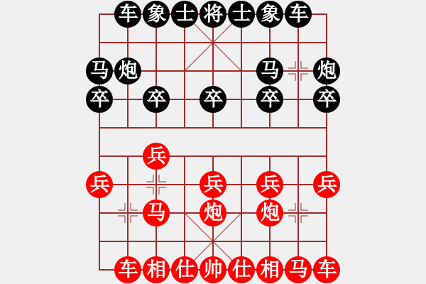 象棋棋谱图片：中国棋院杭州分院 张玄弈 负 云南省棋牌运动管理中心 赵冠芳 - 步数：10 