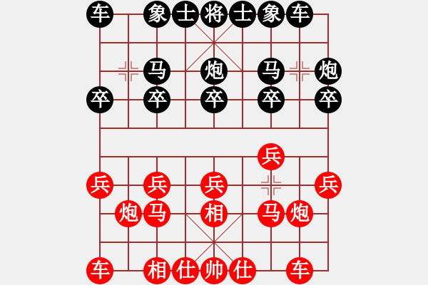 象棋棋譜圖片：防守(8段)-和-三人虎(7段) - 步數(shù)：10 