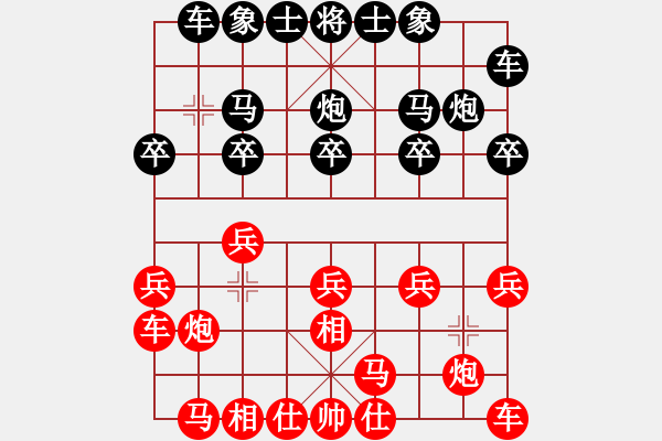 象棋棋譜圖片：二刀劈了(2段)-勝-龍水金帝(1段) - 步數(shù)：10 