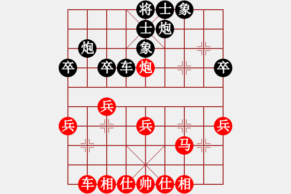 象棋棋譜圖片：渝東(1段)-勝-煩你(5段)五八炮對反宮馬 - 步數(shù)：30 