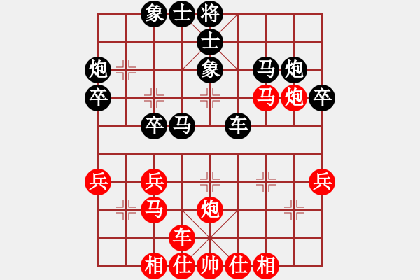 象棋棋譜圖片：《學習大師后手》邊炮橫車過河破中炮盤頭馬直車過河 - 步數(shù)：30 