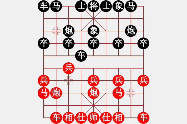 象棋棋譜圖片：賣頂極開局(4段)-勝-一只金手鐲(1段) - 步數(shù)：10 