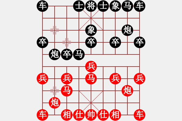 象棋棋譜圖片：空白仙炮二退一 - 步數(shù)：10 