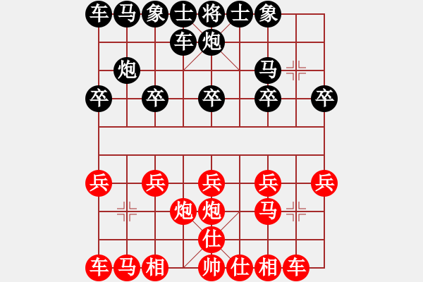 象棋棋譜圖片：JJ象棋同情 白蘋棋士2級先負(fù)太守棋狂棋士2級2019·8·27 - 步數(shù)：10 