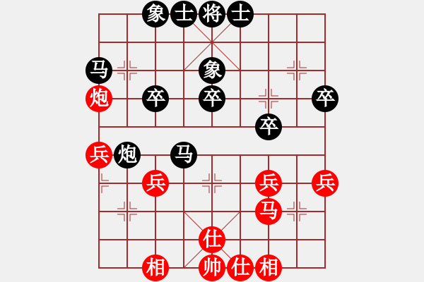 象棋棋譜圖片：屏風(fēng)馬應(yīng)56炮不進(jìn)兵(業(yè)三升業(yè)四評測對局)我后勝 - 步數(shù)：30 