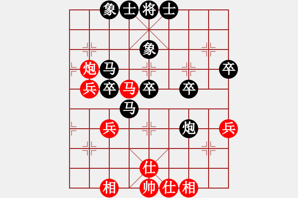 象棋棋譜圖片：屏風(fēng)馬應(yīng)56炮不進(jìn)兵(業(yè)三升業(yè)四評測對局)我后勝 - 步數(shù)：40 