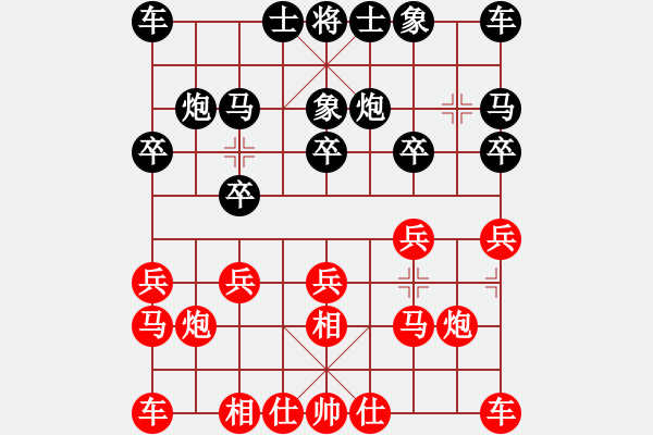 象棋棋谱图片：乐大勇和罗国新-飞相对边马20210121 - 步数：10 